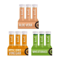 Kiva Detox Combo , Apple Cider Vinegar, Wheatgrass, Aloe Vera Juice ,  18Pcs Healthy Shots 
